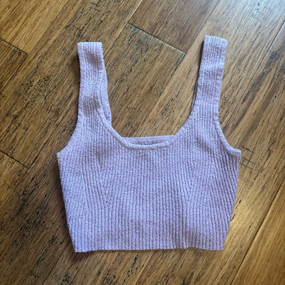 Kendall & Kylie Ribbed Tank Top - Light Purple